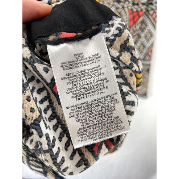 BCBGMAXAZRIA Soren Romper Women’s Size XXS Multicolor Geometric Summer 3” - Picture 8 of 9